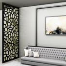 Painel Vazado Divisória MDF Atenas Preto