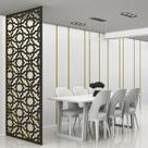 Painel Vazado Divisória MDF Istambul Preto Painel Vazado Divisória MDF Istambul Preto