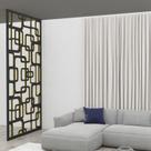 Painel Vazado Divisória MDF Napoli Preto