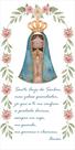 Painel Vertical de Tecido Sublimado Nossa Senhora Flores Oração Santo Anjo 100x200cm