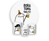 PainPainel De Festa Redondo 1,50x1,50 + Trio De Capas Cilindro - Flork Bento Cake Cerveja Beer 011