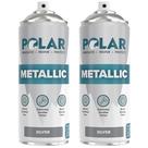 Paint Polar Metallic Silver Spray Tinta spray 2 x 400 ml de secagem rápida