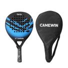 Pala de Pádel Genérica de Fibra de Carbono con Núcleo de Espuma y Funda Negra-Azul Pala de Pádel Genérica de Fibra de Carbono con Núcleo de Espuma y Funda Negra-Azul