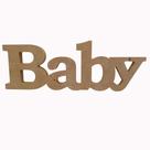 Palavra Baby Mdf Cru Para Decorar Quarto Bebê Chá De Bebê Mesversário