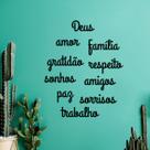 Palavra Decorativa de Parede Deus Gratidão Palavra Decorativa de Parede Deus Gratidão