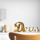 Palavra Decorativa Deus Dourado Palavra Decorativa Deus Dourado