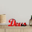 Palavra Decorativa Deus Vermelho Palavra Decorativa Deus Vermelho