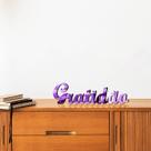 Palavra Decorativa Gratidão Roxo