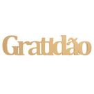 Palavra Enfeite de Mesa Gratidão 52x10cm Festa Decoração Mdf15mm Madeira