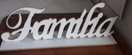 Palavra família em mdf branco 6mm