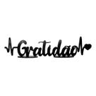 Palavra Gratidão Decorativa com Base para Mesa 30X6,5cm Mdf
