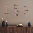 Palavras Decorativas Positivas Espelhadas Rose