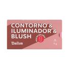 Paleta Dailus Pele de Milhões 1 Contorno & Iluminador & Blush Peles Claras a Médias