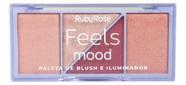 Paleta de blush e iluminador feels mood hb75292 rr
