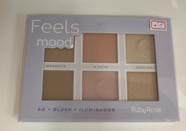 Paleta de blush, pó e iluminador