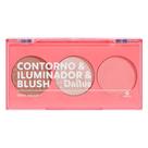 Paleta de Contorno & Iluminador & Blush Dailus Pele de Milhões 1