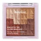 Paleta De Iluminador 4 Tons Hb7234 Ruby Rose Fireglow