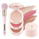 Paleta de maquiagem Color Nymph 3 Colors Contour Blush Highlighter Paleta de maquiagem Color Nymph 3 Colors Contour Blush Highlighter