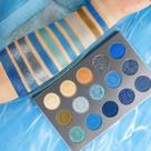 Paleta de sombras Afflano Blue Matte Shimmer Waterproof