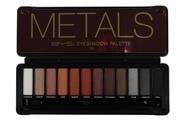 Paleta de sombras BYS Metals Tin w/ Mirror 12 Metallic Shade