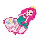 Paleta de Sombras C/ Batom Little Girl Sereia Maquiagem Make-Up Teen Infantil - Fenzza