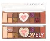 Paleta de Sombras e Iluminador Febella Lovely PSO30343 - 10 Cores Versátil Cruelty Free