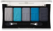 Paleta de sombras L.A. COLORS, 5 cores, azul fosco, jeans