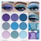 Paleta de sombras SUAKE 9 cores Shimmer Matte Blue