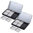 Paleta de sombras vazia Minkissy Magnetic com espelho, 2 unidades