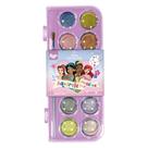 Paleta de Tinta Aquarela Metálica Princesas C/ 12 Cores -Dac