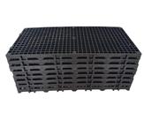 Palete Estrado Pallet Plástico Preto 25X50X2,5Cm 8 Peças - Impato Pontual