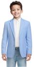 Paletó Sailiiny, blazer leve para menino, azul celeste, tamanho 5