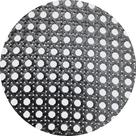 Palha Indiana Sextavada Sintética Preta Tela 50cm x 5metros