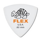 Palheta de guitarra Jim Dunlop Tortex Flex Triangle 6,60 mm laranja, pacote com 6