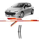 Palheta Dianteira 307 Hatch Sw Cc Sedan 2006 Ate 2012 Aeroflat Com Trava Engate Frontal Mtl2 Adaptador 3D 28/28 Polegadas 711/686 mm