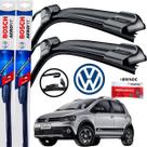 Palheta Dianteira Par Limpador de Parabrisa Para Brisa Original Bosch CrossFox 2010 2011 2012 Palheta Dianteira Par Limpador de Parabrisa Para Brisa Original Bosch CrossFox 2010 2011 2012