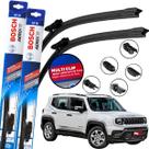 Palheta Dianteira Par Limpador de Parabrisa Para Brisa Original Bosch Multiclip JEEP RENEGADE 2015 16 17 18 19 20 21 22 23 2024