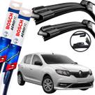 Palheta Dianteira Par Limpador de Parabrisa Para Brisa Original Bosch Renault SANDERO 2008 09 10 11 12 13 2014