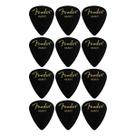 Palheta Fender Heavy Celuloide Classic 351 Shape Black Quantidade:12 Pçs