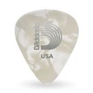 Palheta Para Guitarra Celuloide Perolada White Média (Pacote Com 10) D'Addario 1CWP4-10