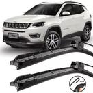 Palhetas Silicone Limpador Parabrisa Jeep Compass 17 Até 21