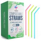 Palhinhas compostáveis Weemium 300 Pack 100% biodegradáveis à base de plantas