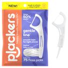 Palillos dentales con hilo dental Plackers Gentle Line sabor menta fresca, 75 unidades