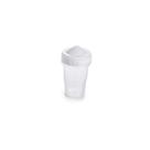 Paliteiro de Plástico com Tampa Rosca-Branco 90ml- Plasutil