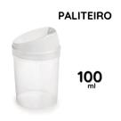 Paliteiro Porta Palitos Dente Mesa Cozinha Plástico 100ml com Tampa Encaixável Qualidade Plasútil