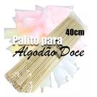 Palito de bambu com 100 unidades, 40cm Vareta de algodão doce, Forte, Redondo