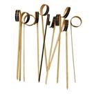 Palito De Bambu De Petisco Preto 12cm 20 Un - Silverfestas