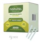 Palito de dente bambu embalado 1 a 1 individual sache c/2000