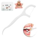 Palito de dente de plastico com fio dental 30 unidades bons cheff