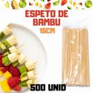 Palito Espeto Bambu Petisco lanches, 15cm Pct 500 Unid Palito Espeto Bambu Petisco lanches, 15cm Pct 500 Unid